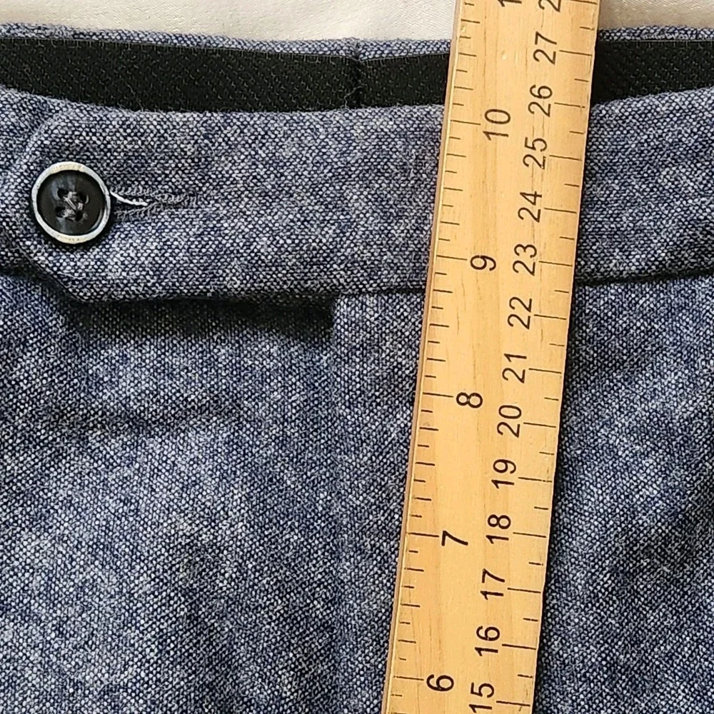 Men's Wool Blend Trouser Pants Blue Size 36 Comfort‎ Waistband